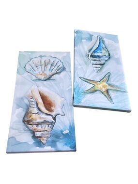 Watercolor Shells I & ll Printed Canvas